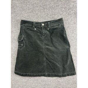 ISIS Skirt Womens 6 Gray Corduroy Cargo Pocket Mini Stretch Casual Outdoor